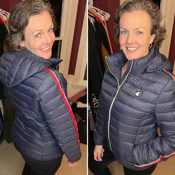 ZYIA - Telluride Navy Stripe Puffy Coat - Picture 2 of 2